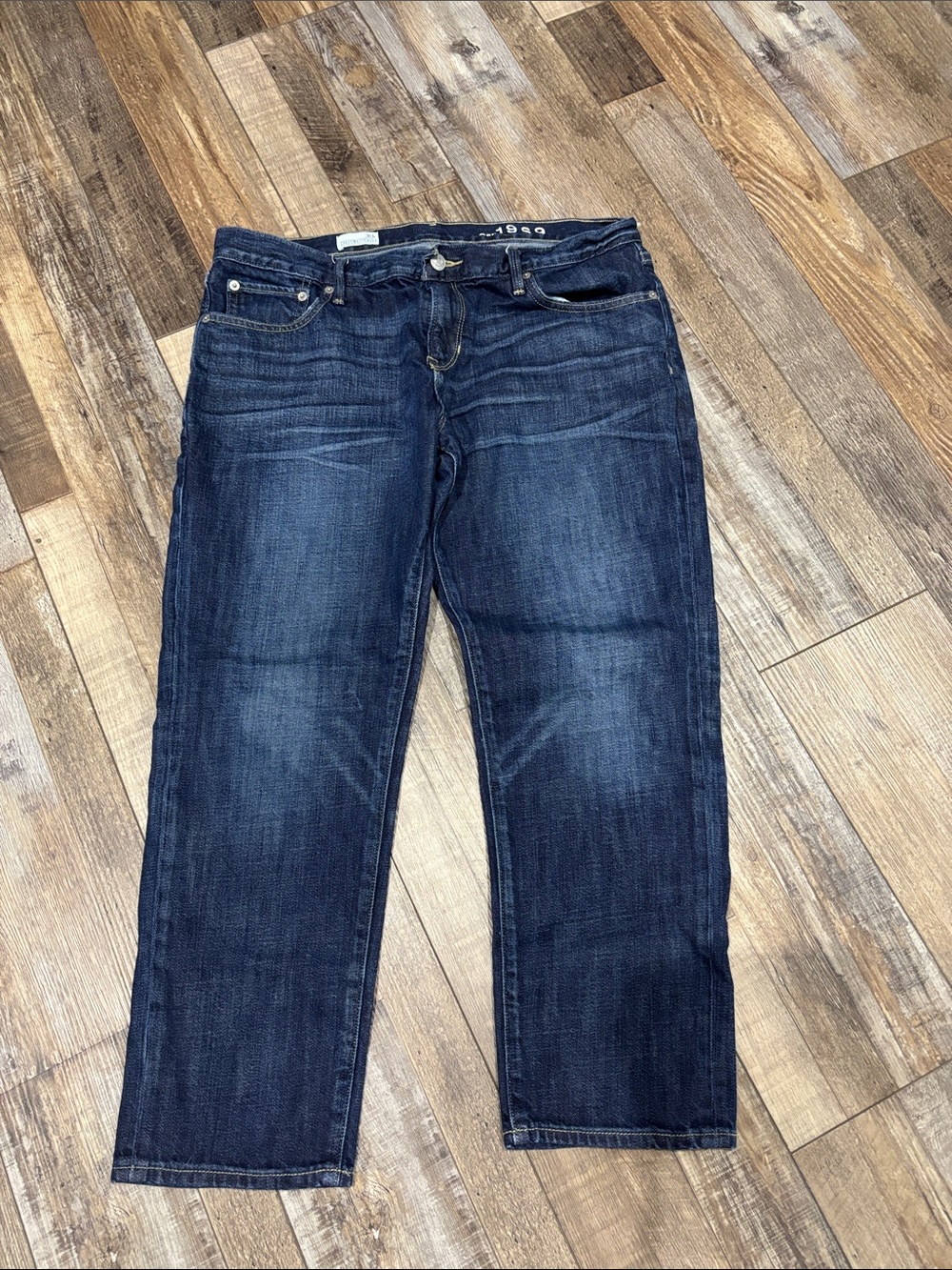 GAP Dark Blue Boyfriend Jeans - Casual Straight Cut
